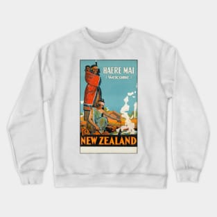 Vintage poster New Zealand Crewneck Sweatshirt